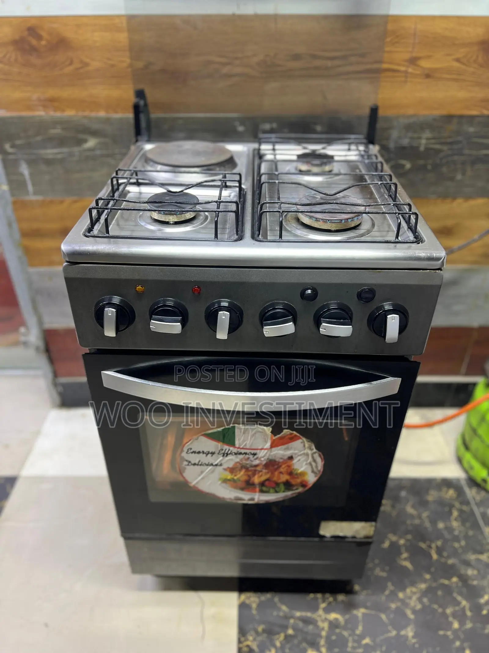 Gas Cooker Stove Umeme 1 Gas 3 Na Oven Yake Clean Sana Na Bei Nzuri