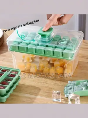 Ice Cube Tray With Lid Storage Box