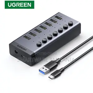 Ugreen Powered Usb 3.0 Hub 4-Port Splitter With Smart Charging Adapter