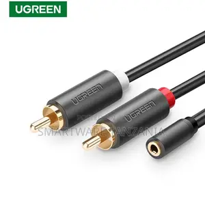 Ugreen 3.5mm Female To 2 Rca Male Audio Cable Gold Plated Y Adapter