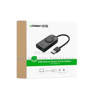 Ugreen External Usb Sound Card 3.5mm Audio Adapter Volume Control Pc
