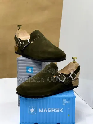 Men's Leather Sandal Shoes Almost Open