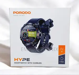 Porodo Hype Smartwatch With Earbuds