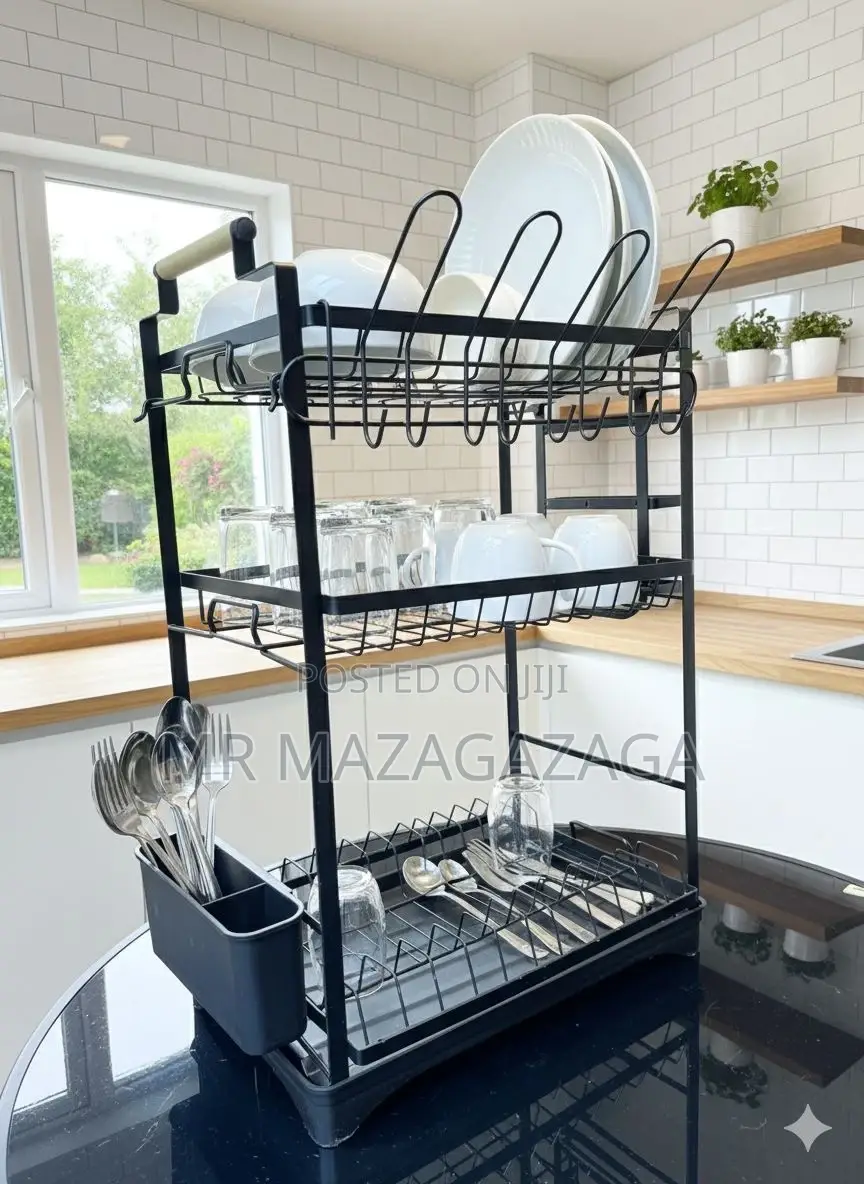 3-Tier Drying Rack Black