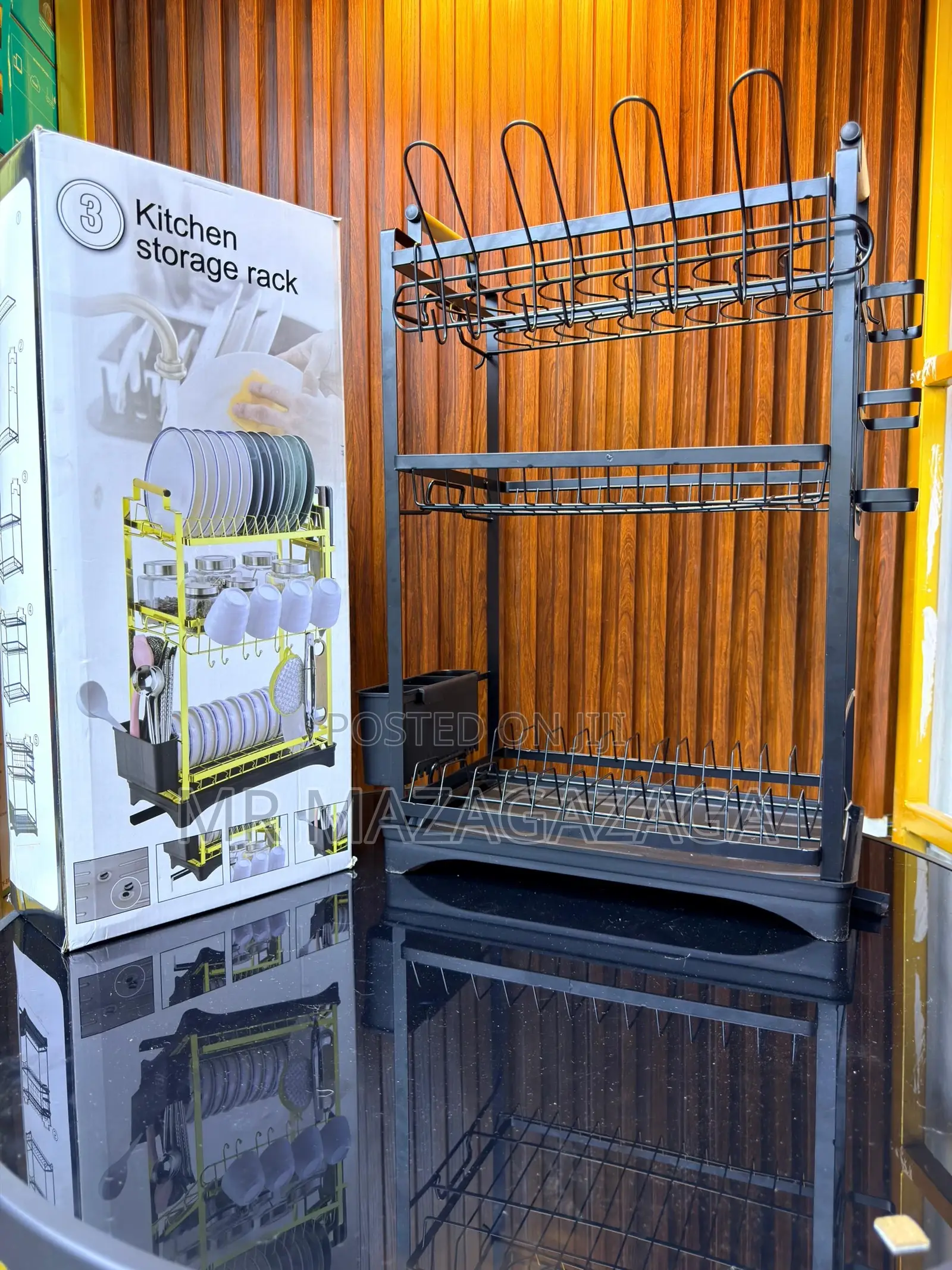 3-Tier Drying Rack Black