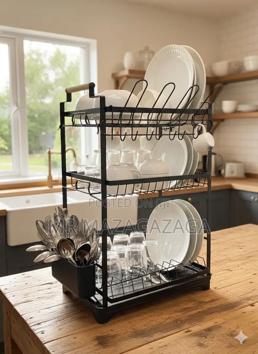 3-Tier Drying Rack Black