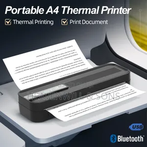 Rechargeable Wireless A4 Thermal Printer – Inkless, Compact & Portable