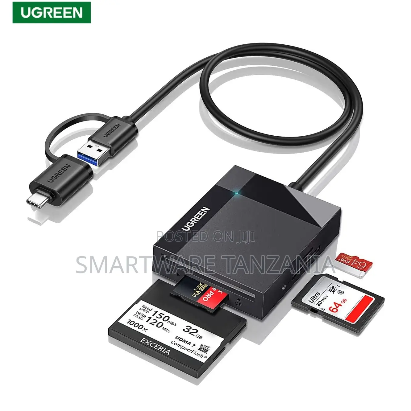 Ugreen Cr125 Usb C Sd Card Reader Multi Memory Adapter Ms Cf Flash