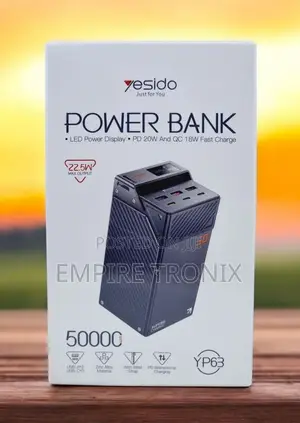 Yesido Yp63 50000mah 22.5w 6-Port Fast Charging Power Bank
