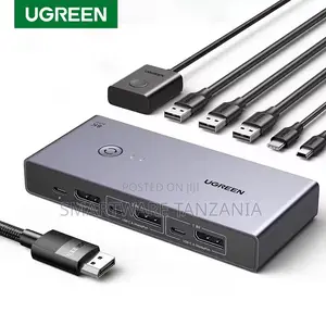 Ugreen Cm695 Dp 1.4 KVM Switch 60hz 2 Pc Display Printer Keyboard