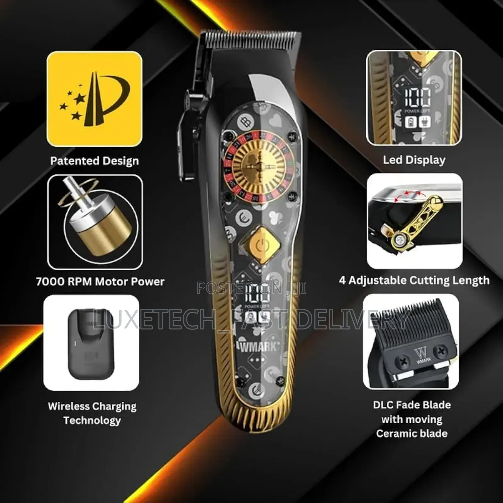 Wmark Ng-134 Professional Wireless Charging Hair Clipper
