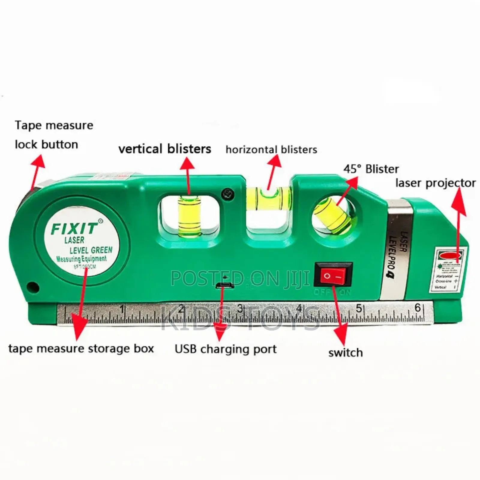 Fixit Laser Level Green Measuring