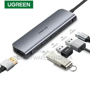 Ugreen 5 In 1 Usb C Hub - Hdmi 100w Pd Multiport Adapter Hub