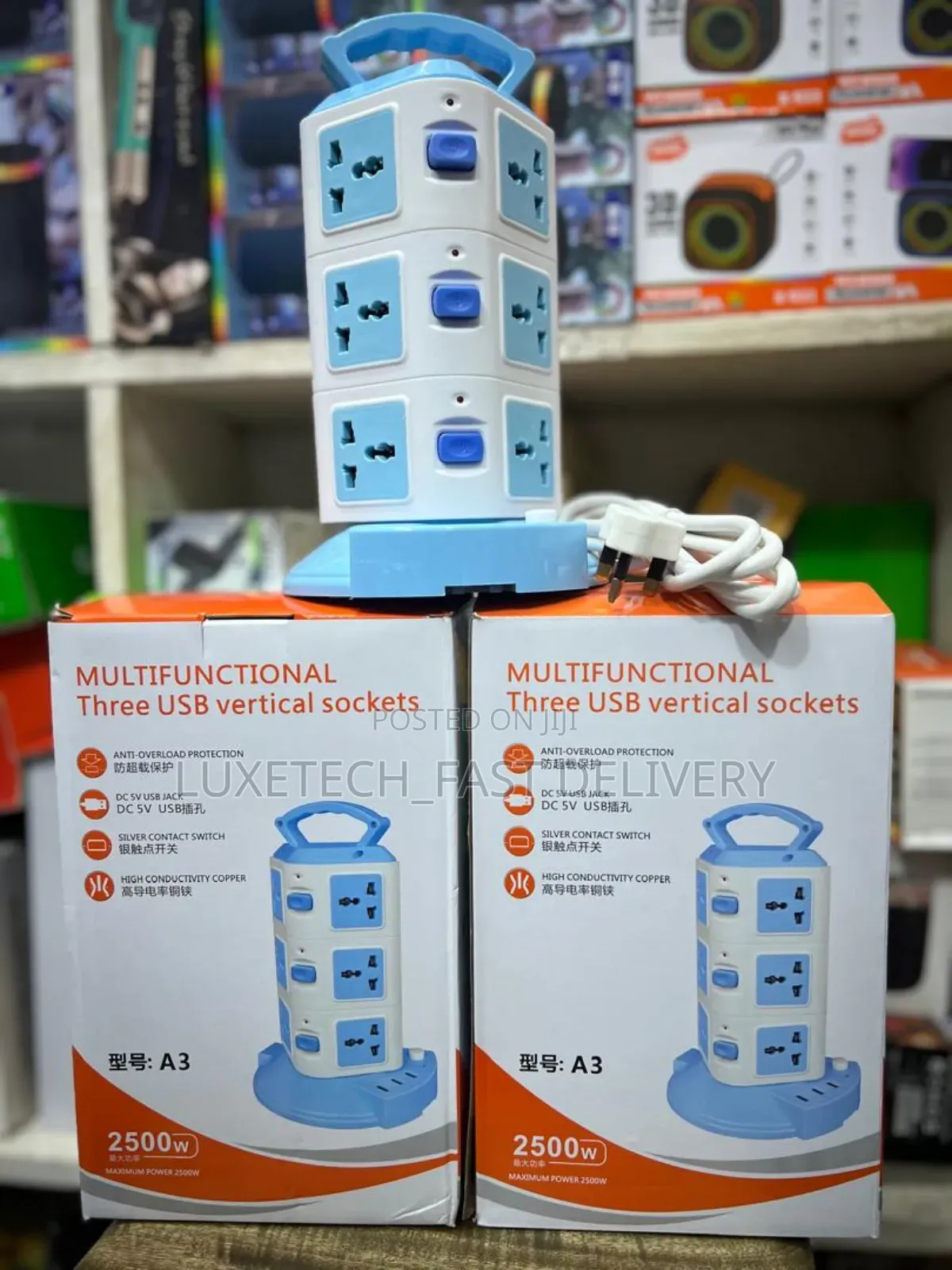 Multifunctional Vertical Power Socket Tower 2500w