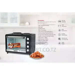 Nikai Oven Electric 45l With Rosting Function and 2 Hotplate Nt4520rht