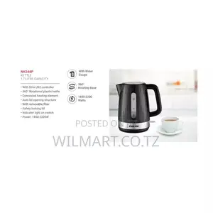 Nikai Jug Kettle 1.7l Plastic With Water Guage 2200w Nk544p Removable