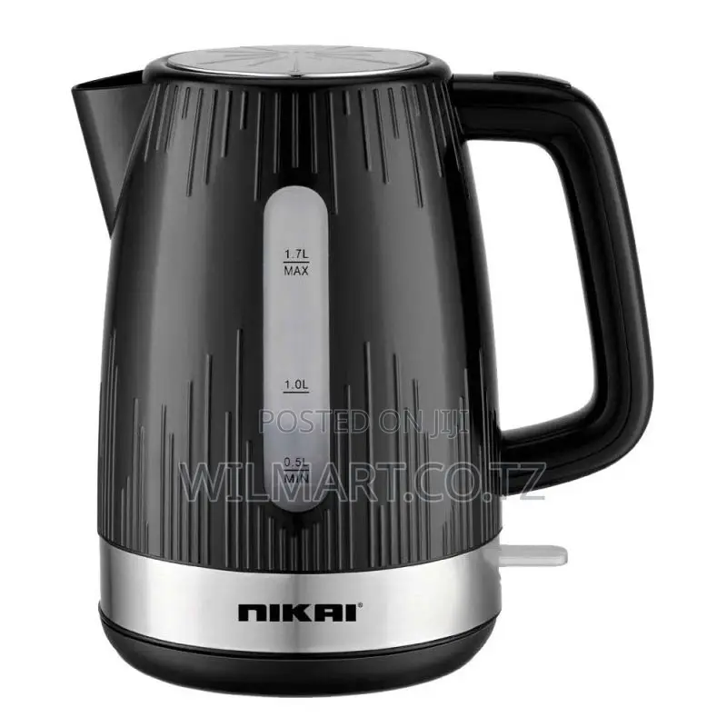 Nikai Jug Kettle 1.7l Plastic With Water Guage 2200w Nk544p Removable