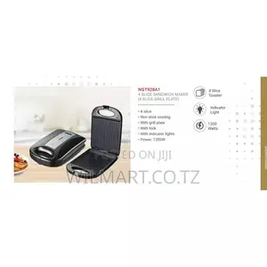 Nikai Sandwich Toaster 4 Slice 3 in 1 Waffle Grill and Sanwich 1200w