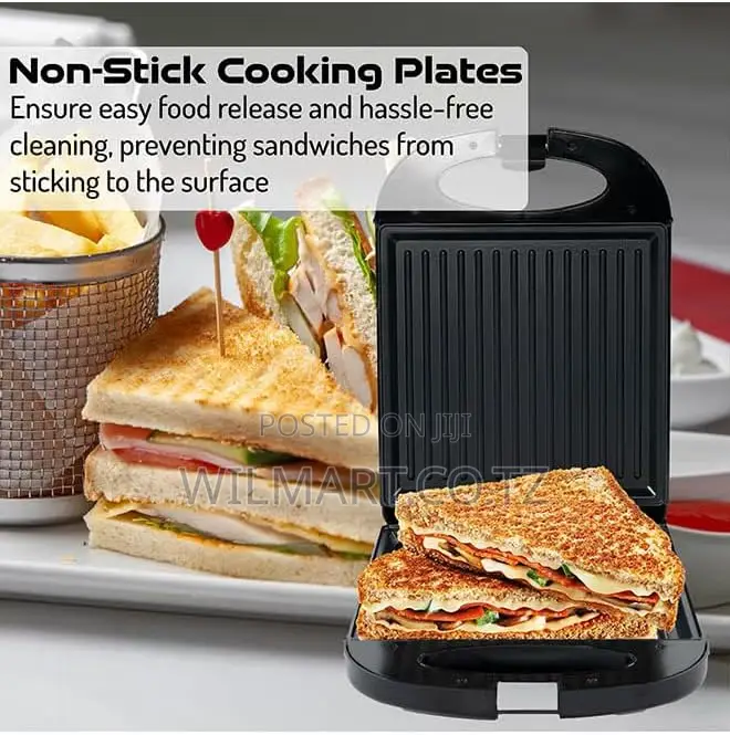 Nikai Sandwich Toaster 4 Slice 3 in 1 Waffle Grill and Sanwich 1200w