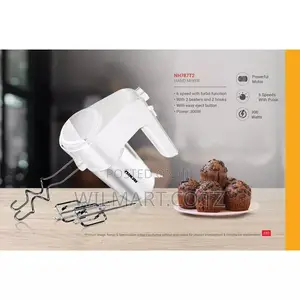 Nikai Hand Mixer 6 Speeds With Turbo Function 300w Nh787t2 2 Beaters