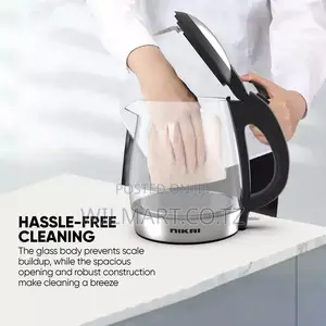 Nikai Jug Kettle 1.2l Glass With Filter 2200w Nk303g Filter With Boil