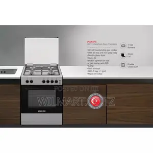 Nikai Oven Cooking Range 4 Burner Double Glass Door 60x55cm U6062fs