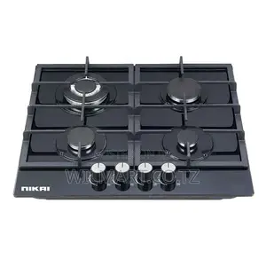 Nikai Gas Cooker 4 Burner Glass 8mm Tempered 580x500x120mm Ngh44g Auto