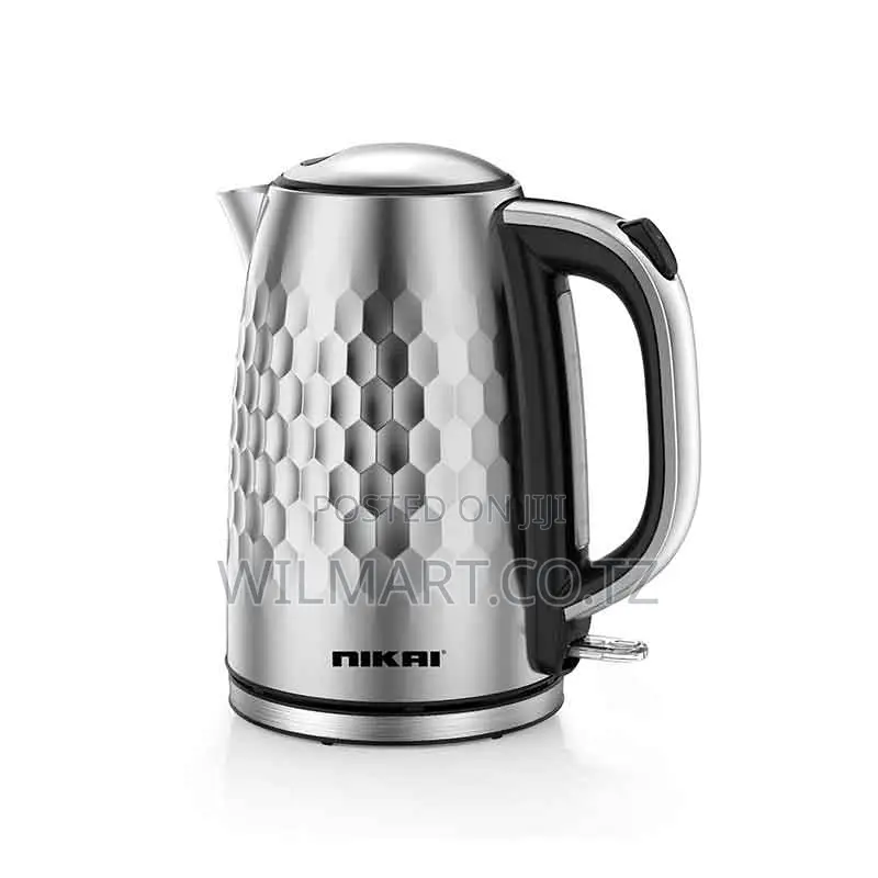 Nikai Jug Kettle 1.7l Steel With Water Guage 2200w Nk592ss Automatic
