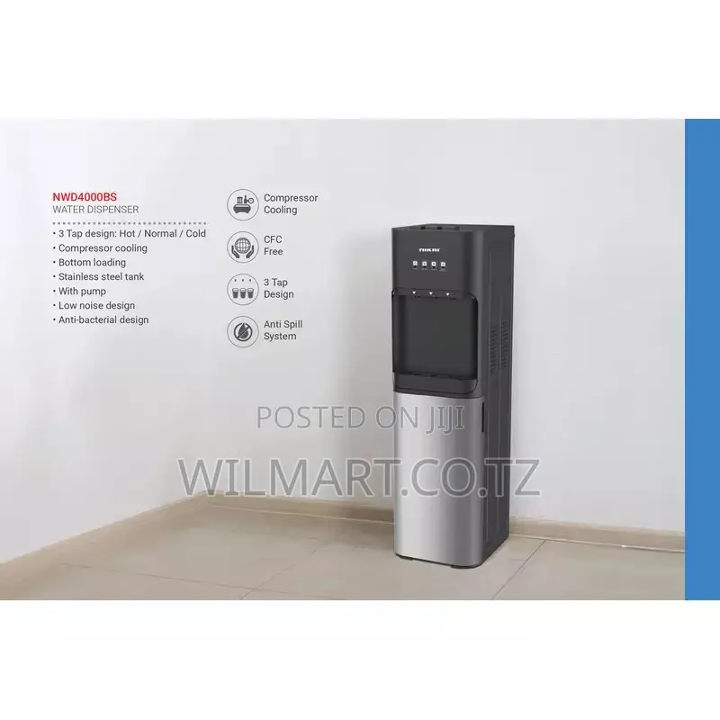 Nikai Water Dispenser 3 Taps Bottom Load With Pump Nwd4000bs 3 Taps