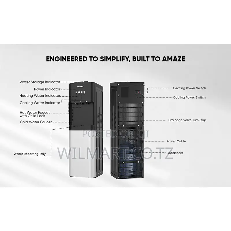 Nikai Water Dispenser 3 Taps Bottom Load With Pump Nwd4000bs 3 Taps