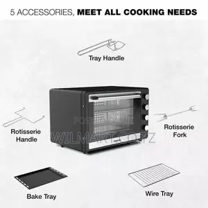 Nikai Oven Electric 75l Rosting 4 Knobs 2200w Nt75rcz 120 Mins Timer
