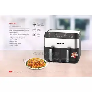 Nikai Airfryer 4lx2 Digital Double Decker 2460w Naf282dx Detachable