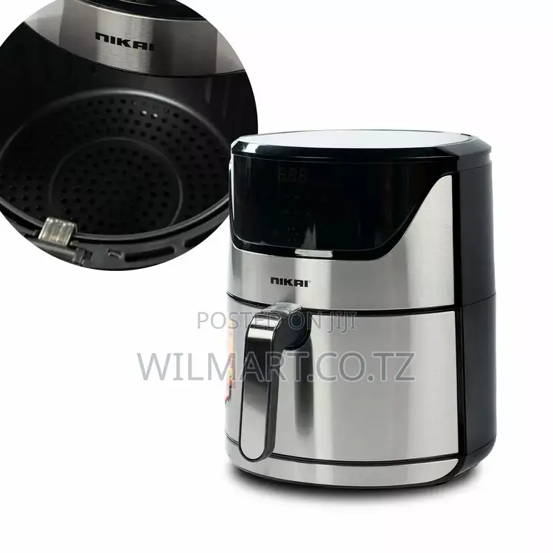 Nikai Airfryer 6l Digital 1800w Naf688ds 60 Mins Timer Detachable