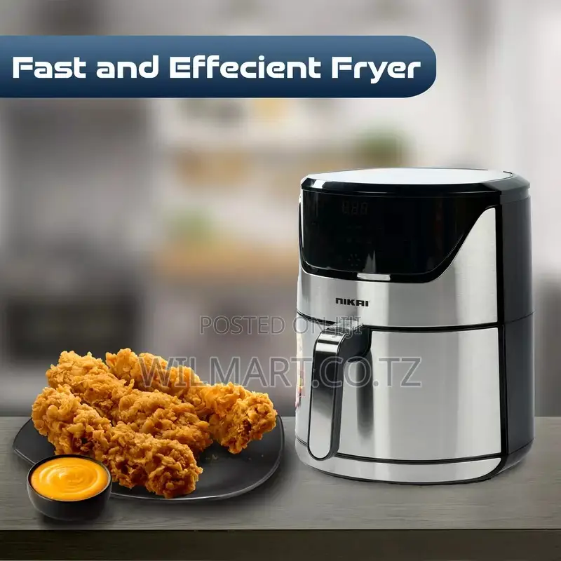 Nikai Airfryer 6l Digital 1800w Naf688ds 60 Mins Timer Detachable