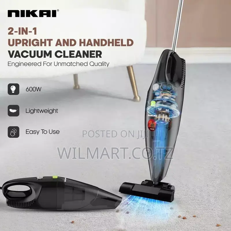 Nikai Vacuum Cleaner 0.8l 2 in 1 Stick and Hand Held 600w Nvc320h1
