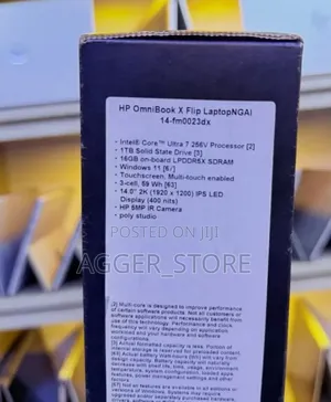 New Laptop HP OmniBook X Flip 14" 16GB Intel Core Ultra 7 SSD 1T