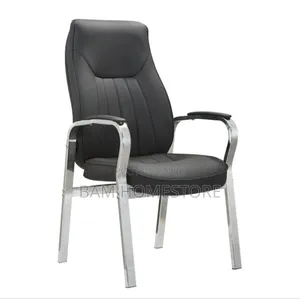 Executive High-Back Leather Guest Chair - Luxury Office Visitor Seat