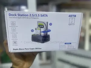 Dual-Bay Hard Drive Docking Station.