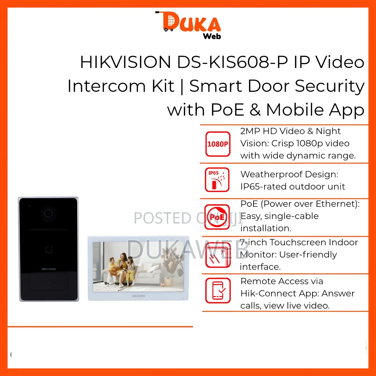 Hikvision Ds-Kis608-P Ip Video Intercom Kit