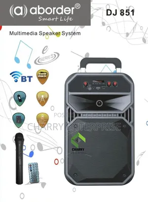 Aborder Rechargeable Speaker Ya Matangazo Dj851 With Remote and Mic