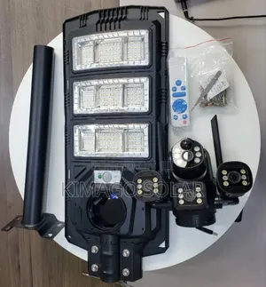 450w Solar Lights Security Camera 3 Lens With Wifi Sim Option