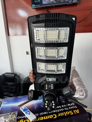 CCTV Camera 450w Street Light With 3 Lens Security Camera