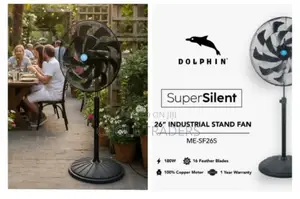 26" Dolphin Industrial Super Silent Stand Fan