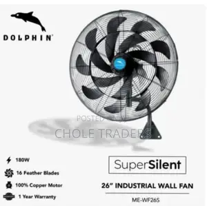 26" Dolphin Industrial Super Silent Wall Fan