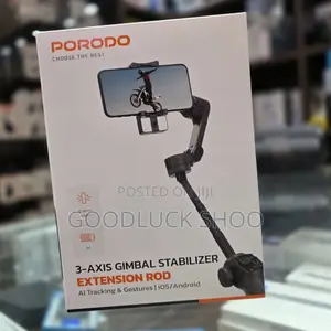 Porodo 3 Axis Gimbal Stabilizer With Extension Rod