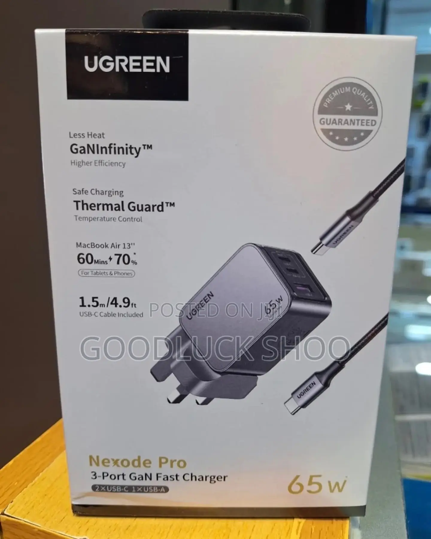 Ugreen Nexode Pro 3 Port Gan Fast Charger 65w