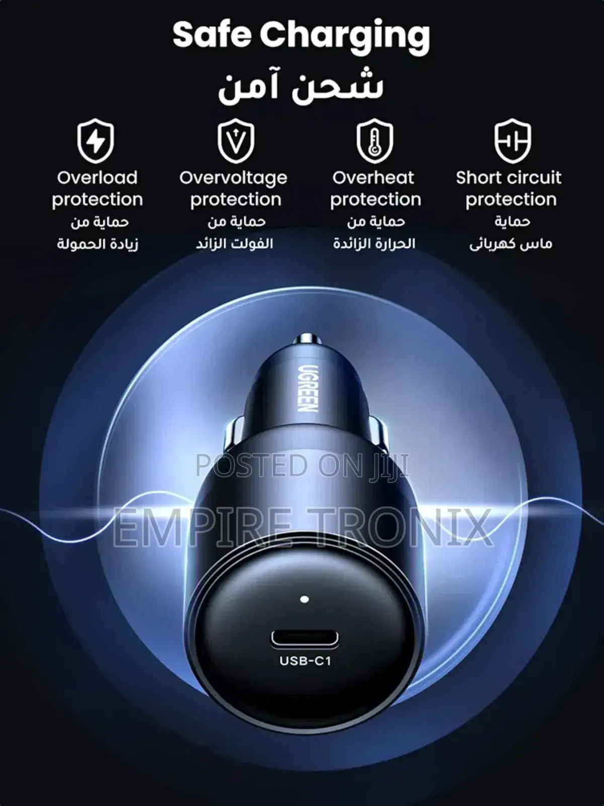 Ugreen 150w Multi-Port Gan Car Charger