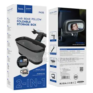 Hoco Ph35 Car Rear Pillow Foldable Storage Box 2-in-1 Mirror