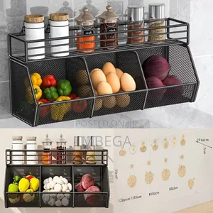 3 Grids Hanging Double Layer Multipurpose Basket