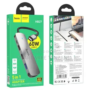 Hoco Hb27 5-in-1 Usb-c Multifunction Adapter Hub 60w Pd Hdmi